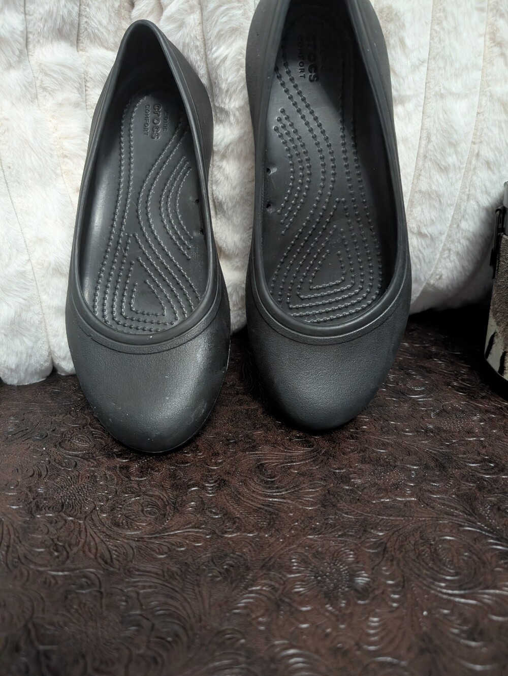 CROCS Women's Black Ballet Flats - Slip-On Comfort